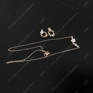 꽃 귀걸이 목걸이 세트