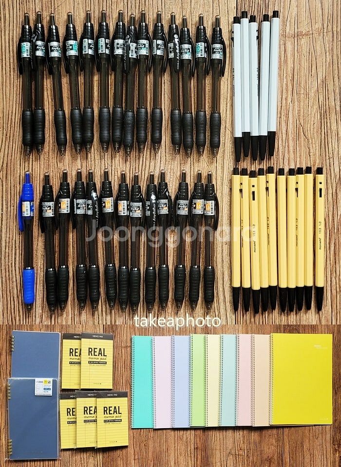 동아 애니볼 1.0mm 1.6mm, 모나미 볼펜, 수첩...--0