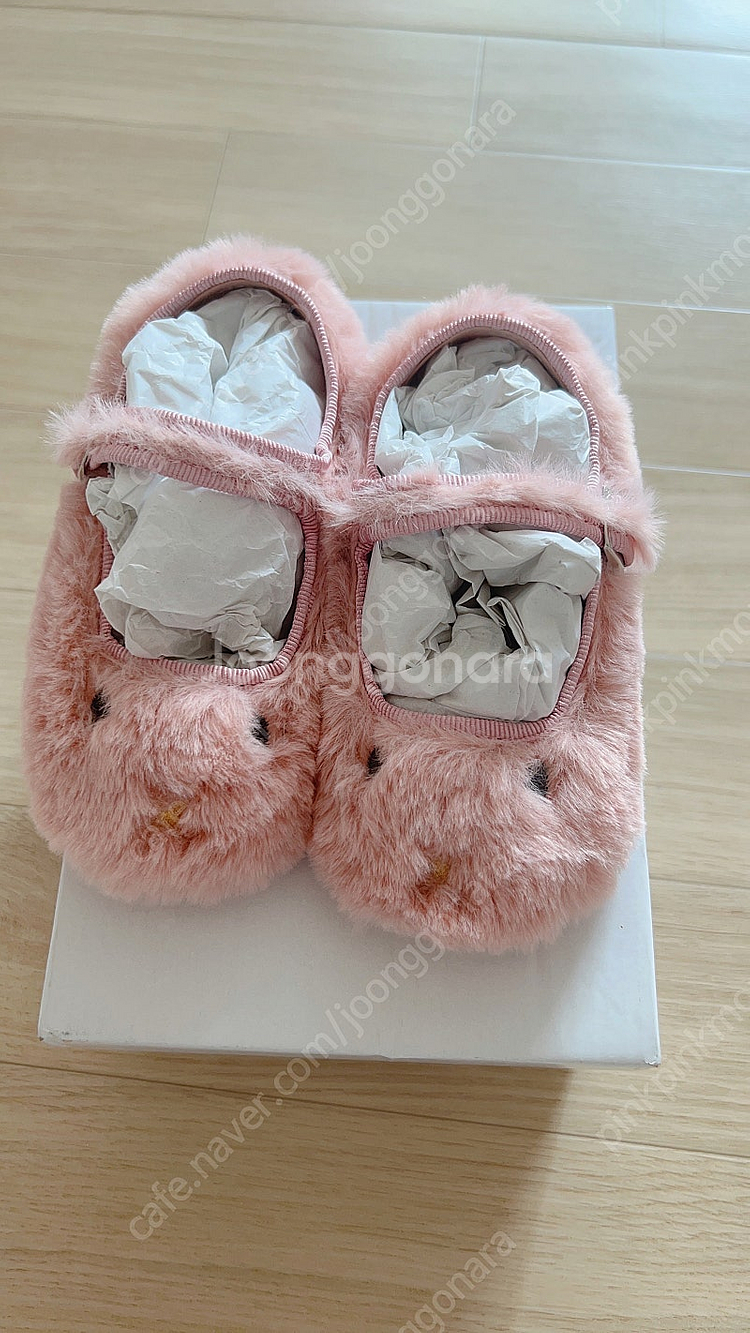봉통 토끼 퍼 메리제인 핑크 24 새상품--1
