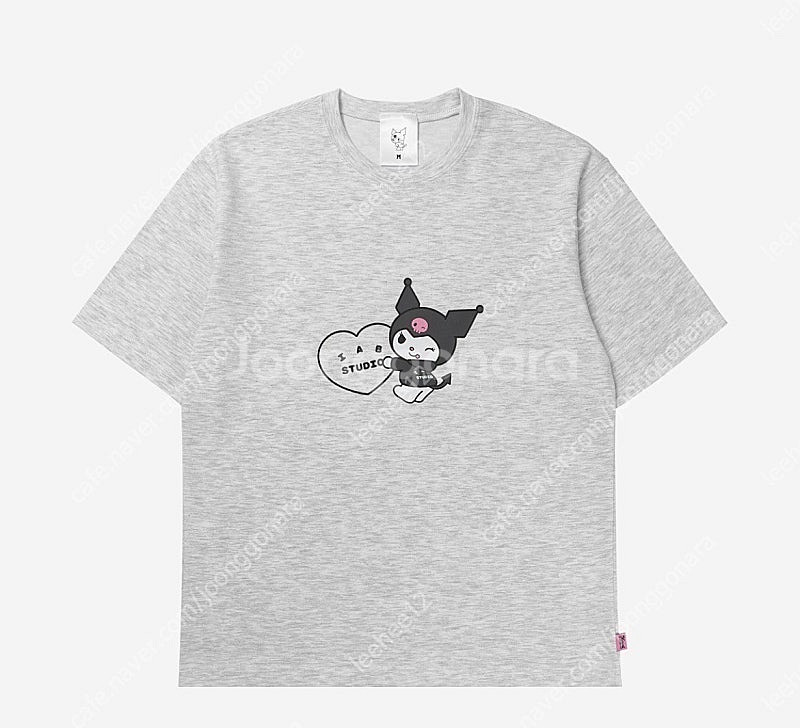 L XL 아이앱 스튜디오 반팔 티셔츠 쿠로미 화이트 블...--2