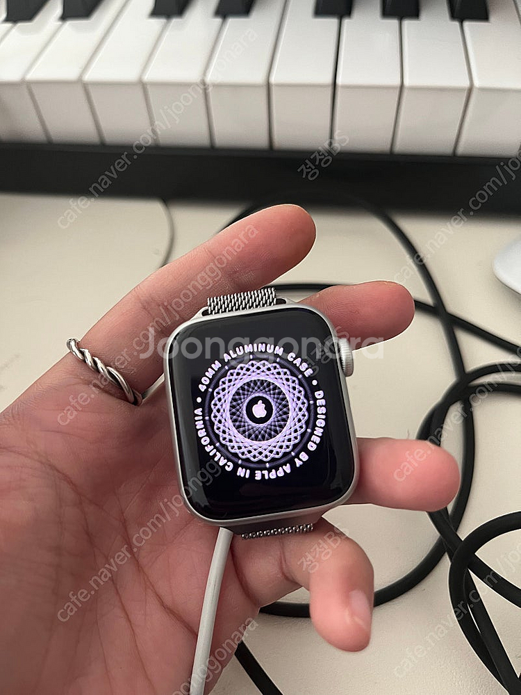 (개인) 애플워치 se 1세대 실버 40mm 민트급--1