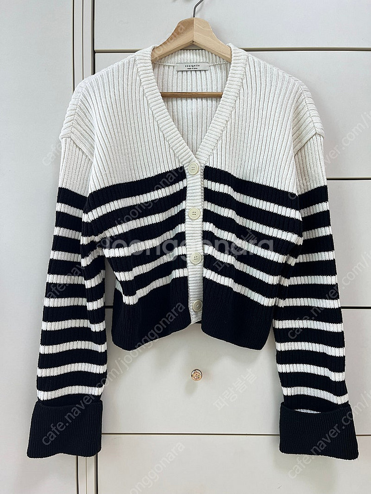 코젯 스트라이프 가디건 니트--0