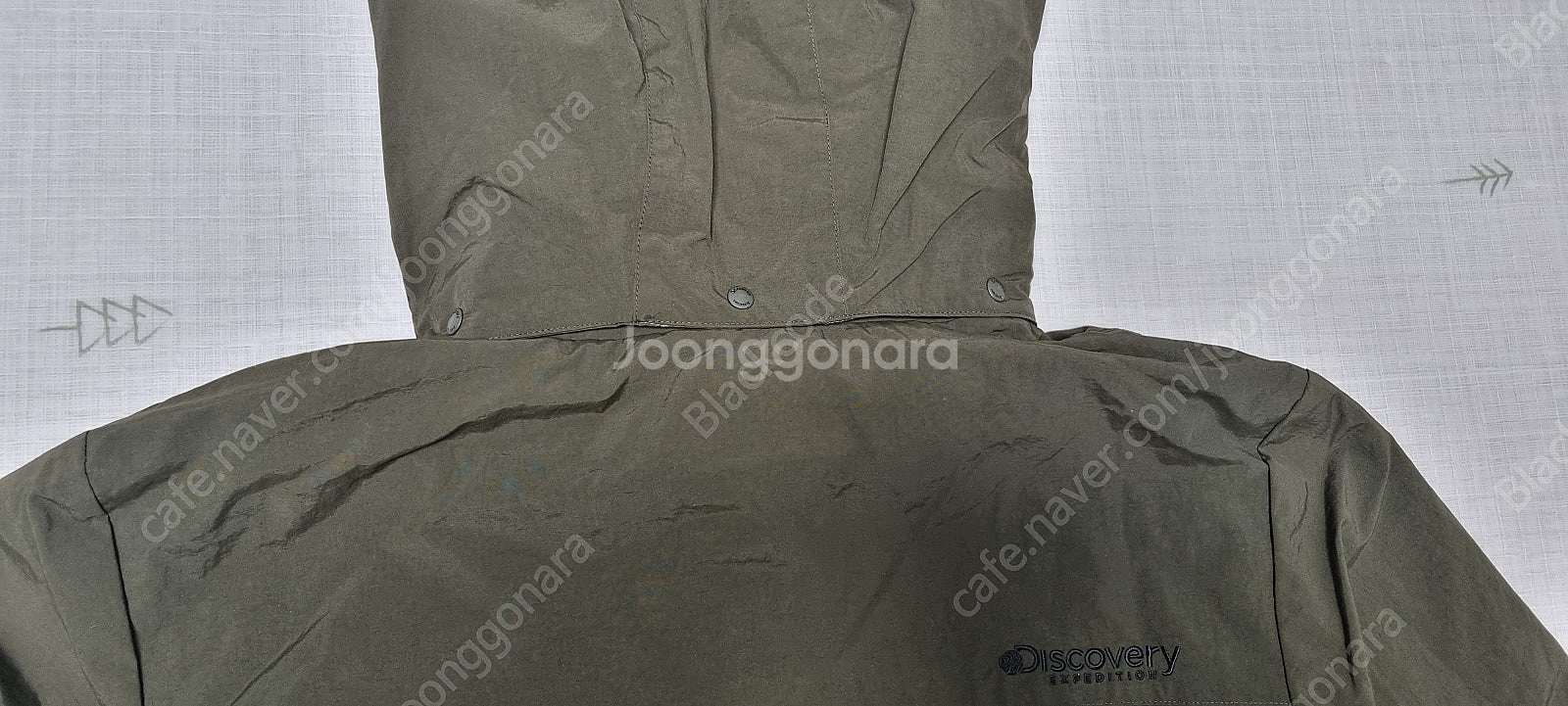 새상품 디스커버리 후드 트렌치 롱 자켓 (카키색) 판매합니다 Discovery 야상 105사이즈 택포 70,000원--6