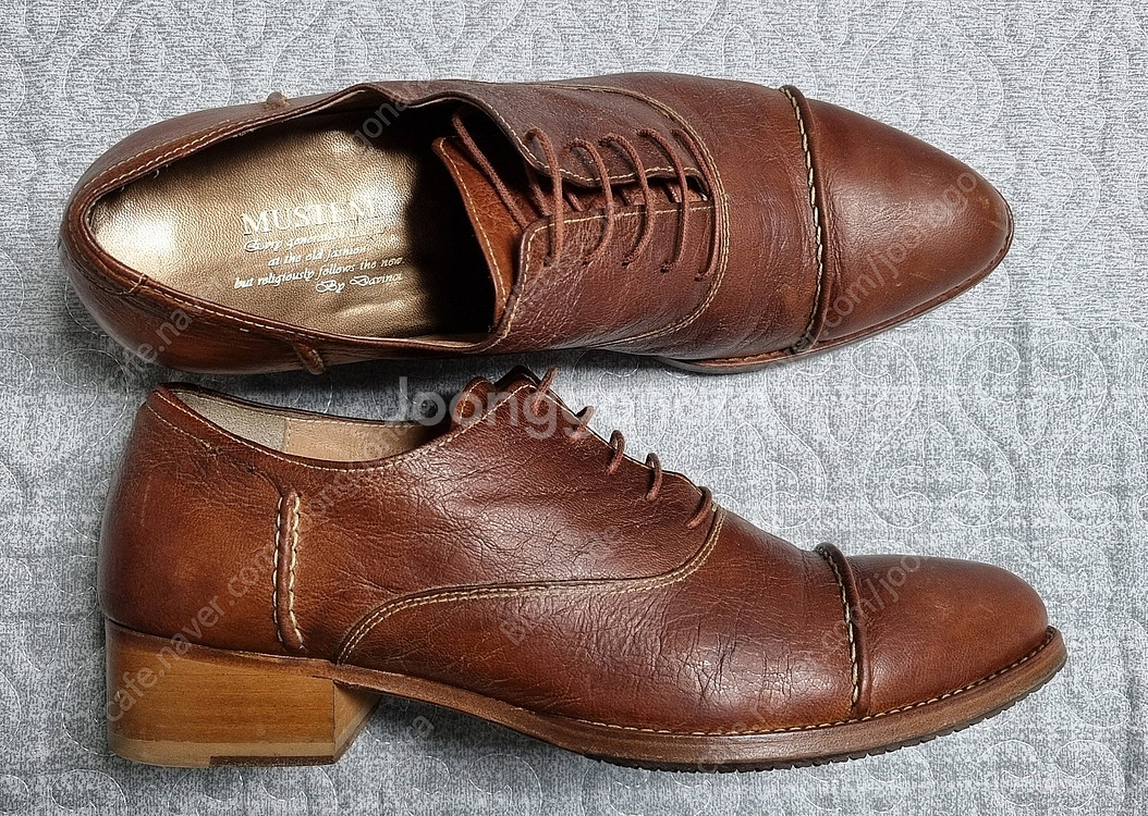 남자 구두 수제화 moon's 옥스포드 캡토 레드브라운 남성 260mm 신는분 추천 30,000원--1