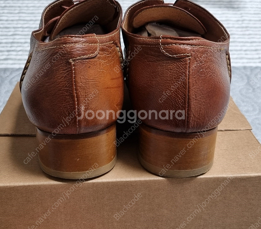 남자 구두 수제화 moon's 옥스포드 캡토 레드브라운 남성 260mm 신는분 추천 30,000원--2