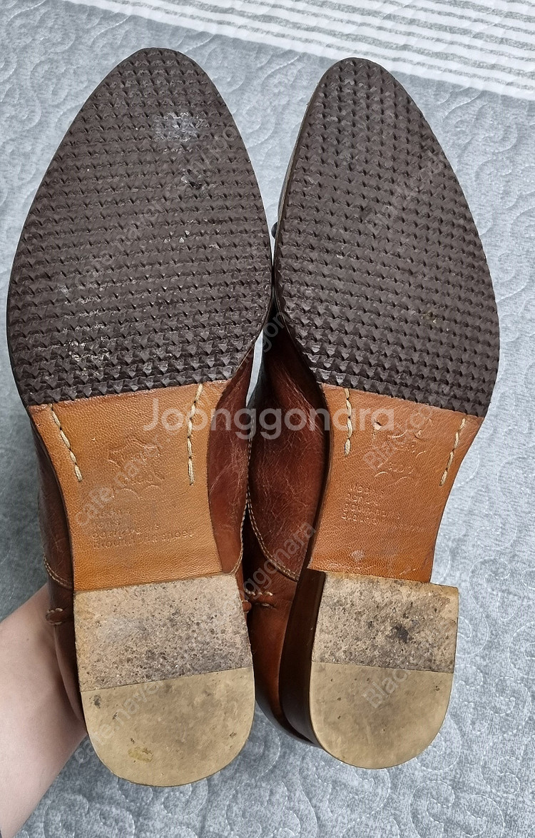 남자 구두 수제화 moon's 옥스포드 캡토 레드브라운 남성 260mm 신는분 추천 30,000원--3