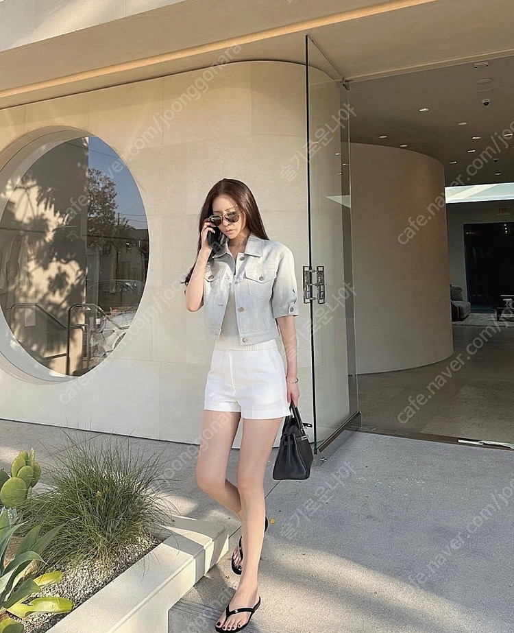 (새상픔)더로랑 린넨 크롭 자켓 이미지