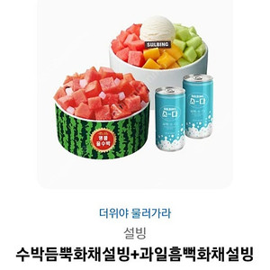 설빙 수박듬뿍화채설빙+과일흠뻑화채설빙 34000>29000