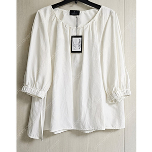 랑방 린넨 블렌드 셔링 탑 오프화이트 66 LC2C5WTO291W