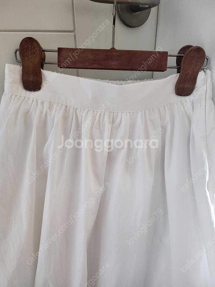 위드아웃썸머 피크닉 풀 화이트 롱스커트--6