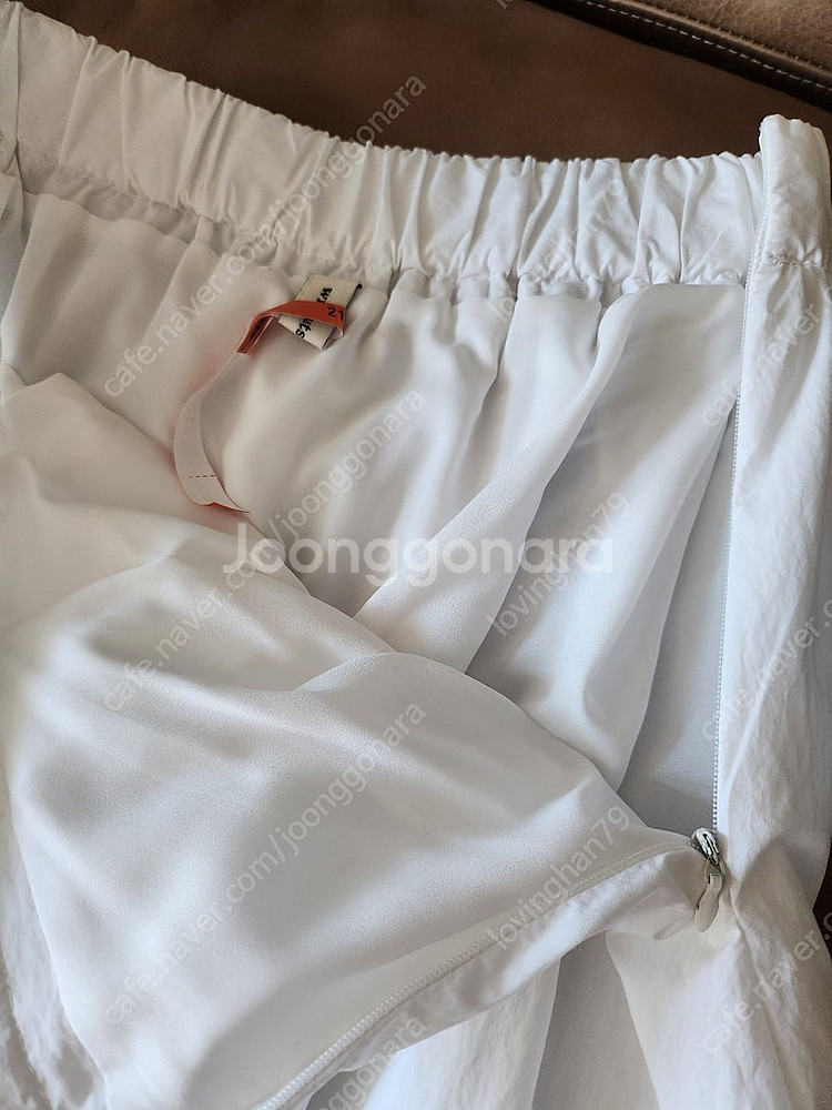 위드아웃썸머 피크닉 풀 화이트 롱스커트--8