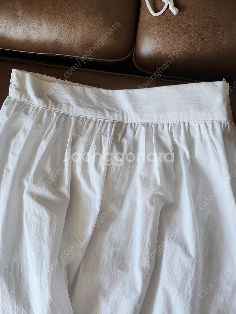 위드아웃썸머 피크닉 풀 화이트 롱스커트--9