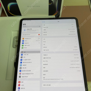 아이패드 프로 m4 13인치 7세대 256기가 셀룰러 스블 풀박스