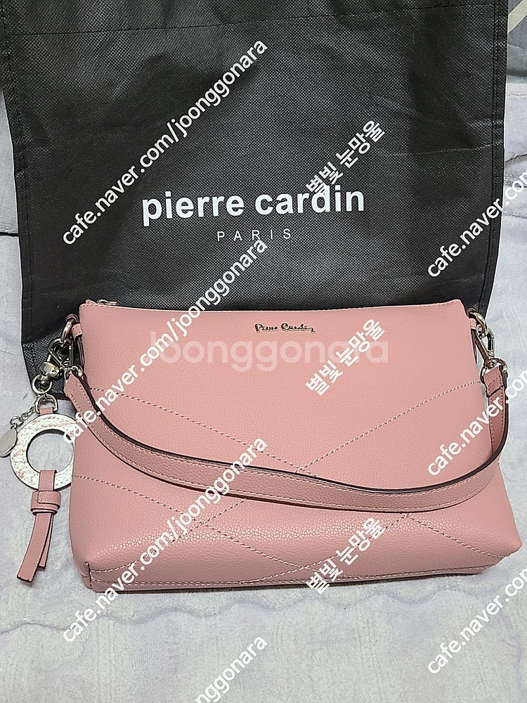피에르가르뎅 핑크 소가죽 가방 판매--0