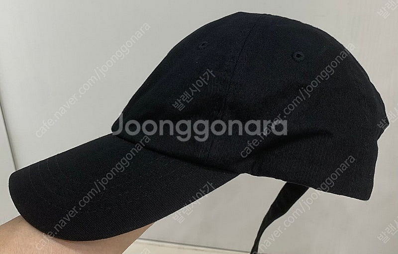 [OS]피스마이너스원 초판 롱 스트랩 볼캡 블랙 모자 ...--2