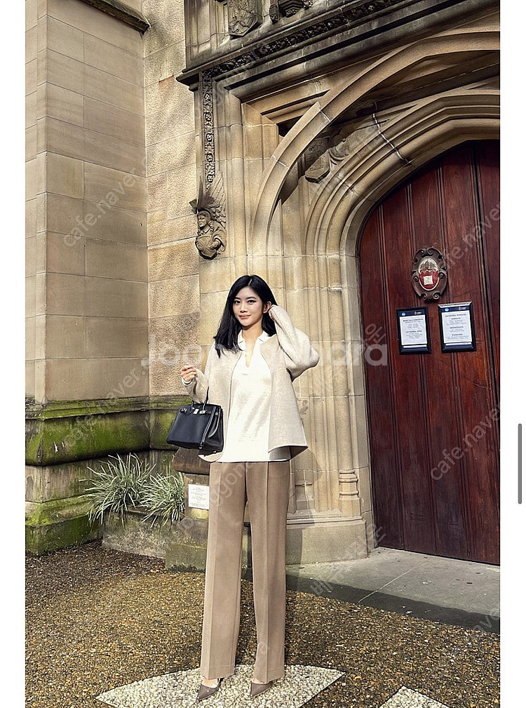 미사용) 레티첼라 울 와이드팬츠 모카브라운 M/ 3만--1