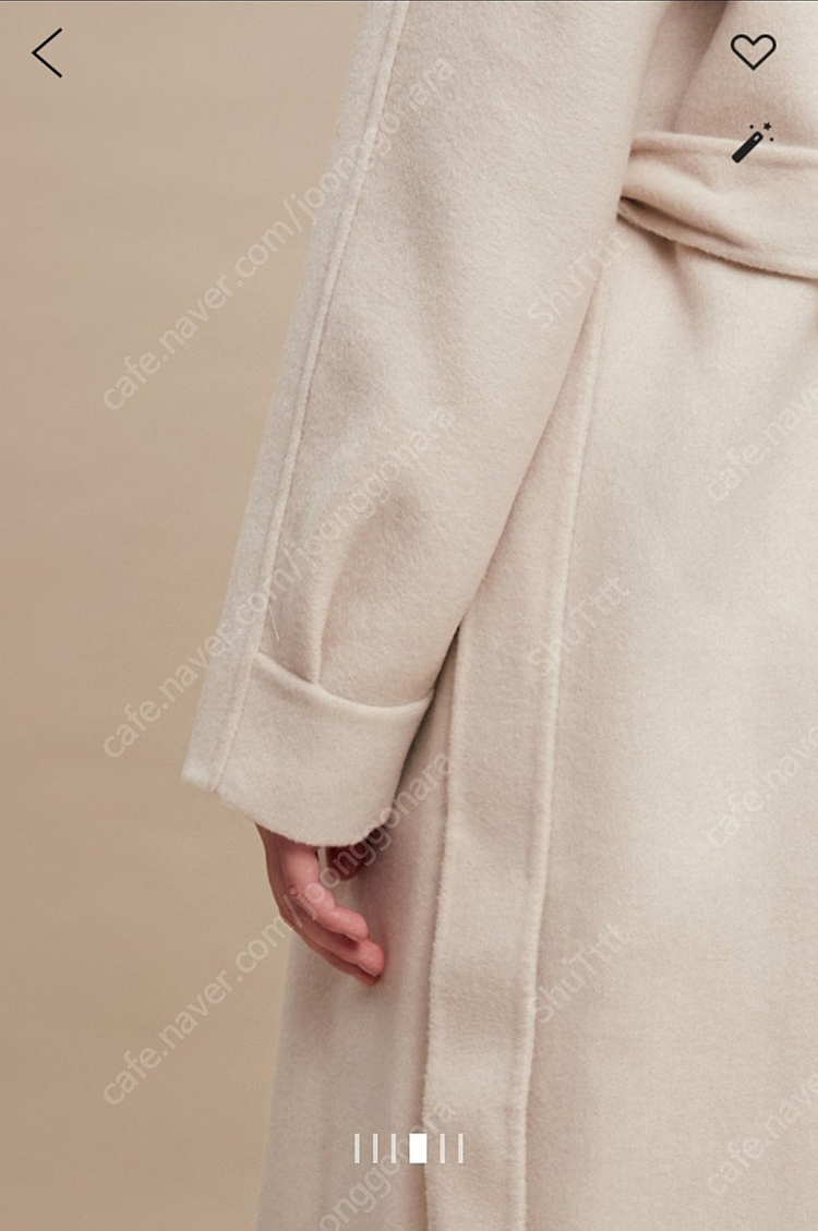 한섬 래트 LATT 서현 캐시미어 핸드메이드 코트--9
