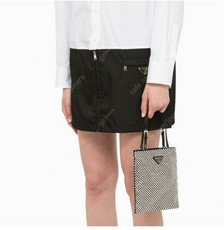 프라다 테수토 호보 크리스탈 토트백 판매해요--8