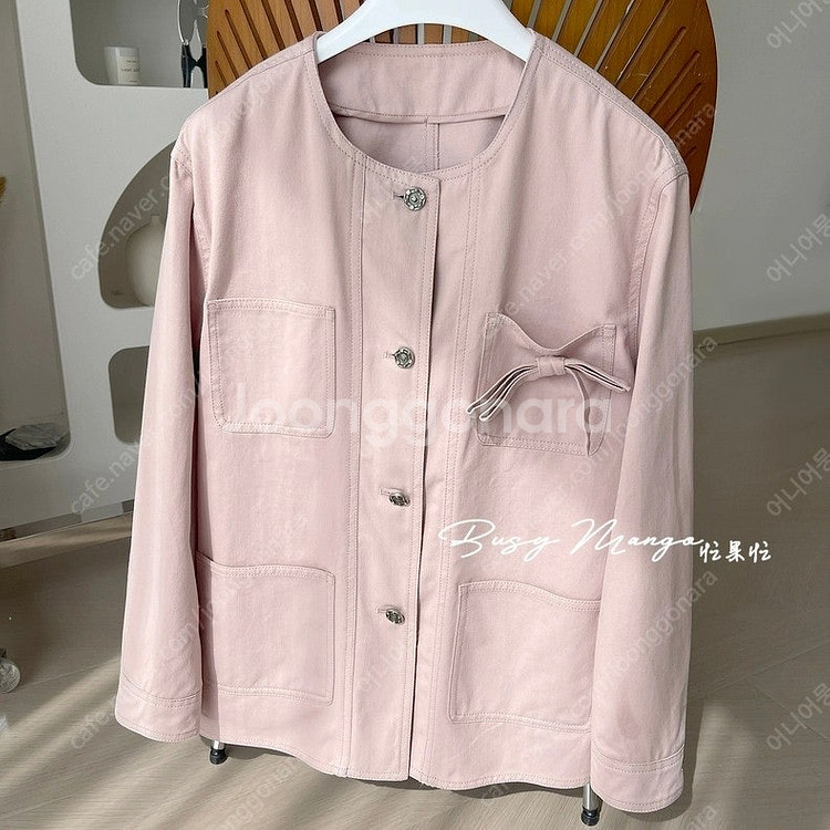 랑방 데님 라운드넥 자켓--9