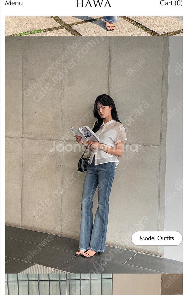 새상품) hawa 하와 아말피 올브러쉬 부츠컷 데님 (청바지)--1