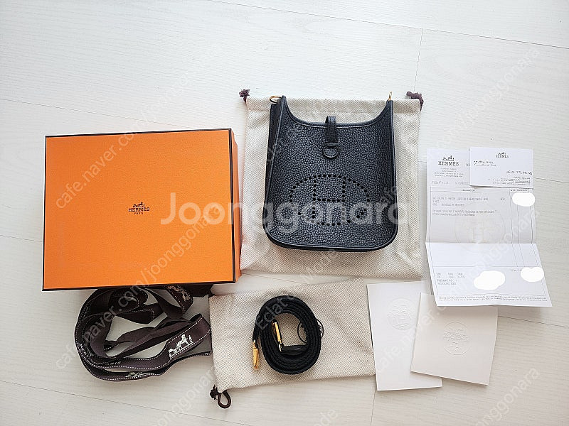 에르메스 미니에블린 미블린 블랙금장 새상품--0