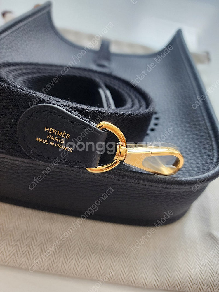 에르메스 미니에블린 미블린 블랙금장 새상품--3