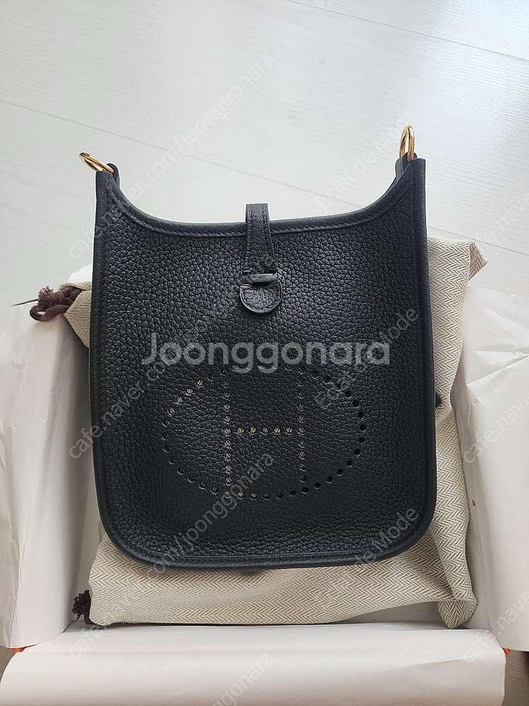 에르메스 미니에블린 미블린 블랙금장 새상품--5