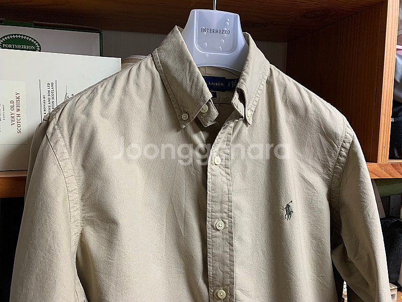 폴로 S 클래식핏 가먼트 셔츠 탄 QR매장판--0