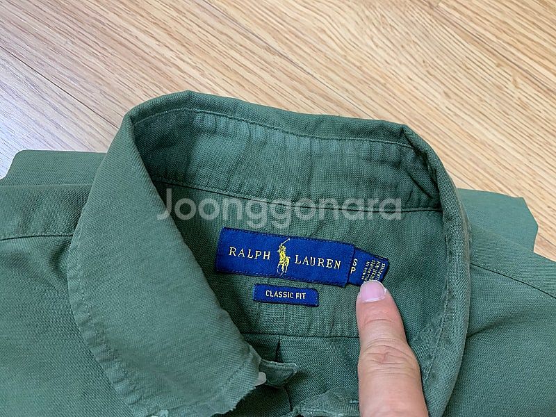 폴로 S 클래식핏 가먼트 셔츠 카키 매장판--7