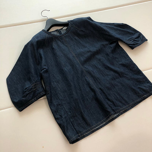 제평 에이블 데님 청 블라우스 올드머니룩 하객룩 출근룩 결혼식 타임마인스타일