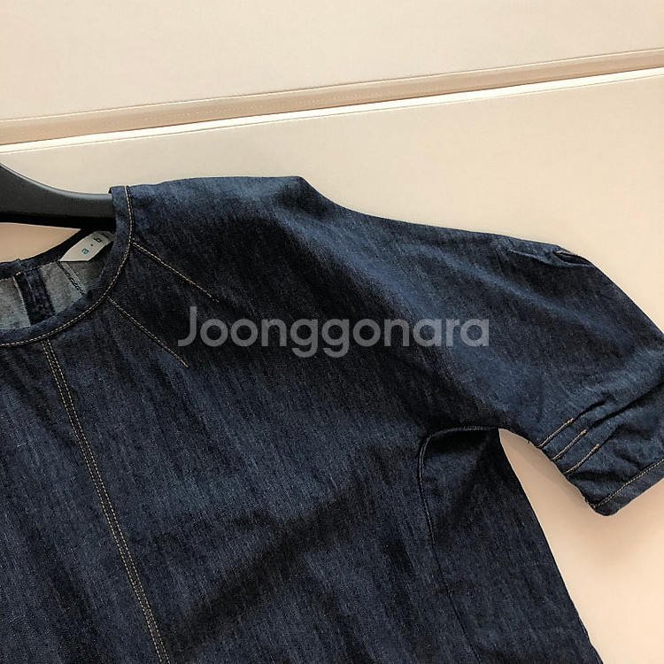 제평 에이블 데님 청 블라우스 올드머니룩 하객룩 출근룩 결혼식 타임마인스타일--2