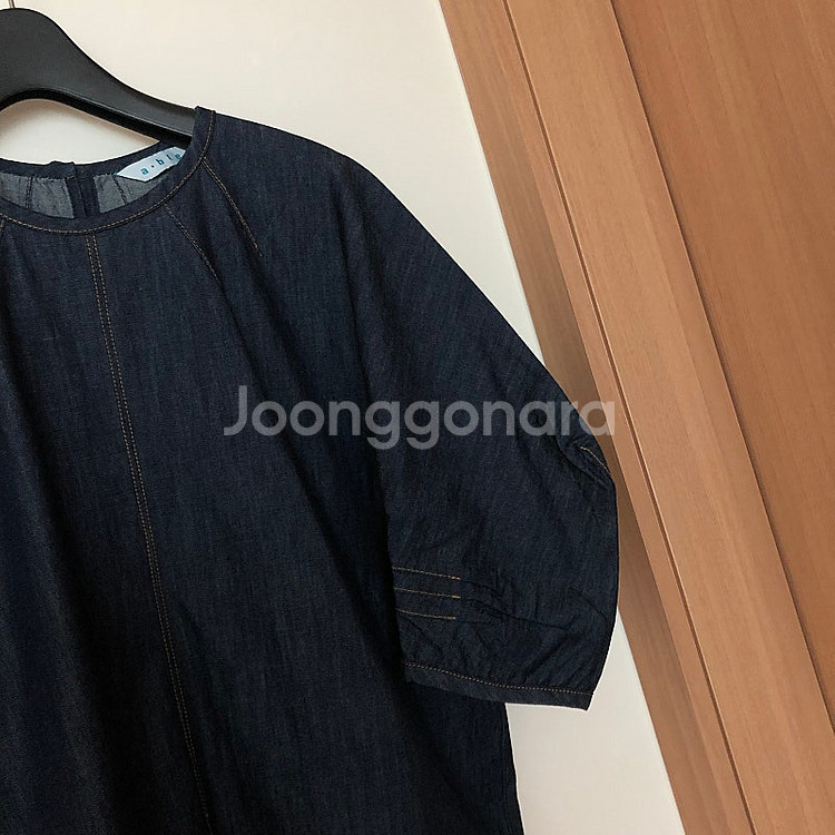 제평 에이블 데님 청 블라우스 올드머니룩 하객룩 출근룩 결혼식 타임마인스타일--4