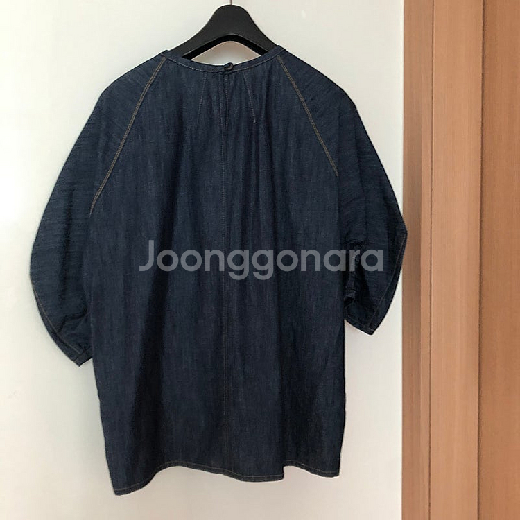 제평 에이블 데님 청 블라우스 올드머니룩 하객룩 출근룩 결혼식 타임마인스타일--8