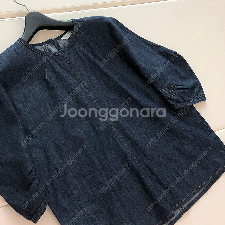 제평 에이블 데님 청 블라우스 올드머니룩 하객룩 출근룩 결혼식 타임마인스타일--9