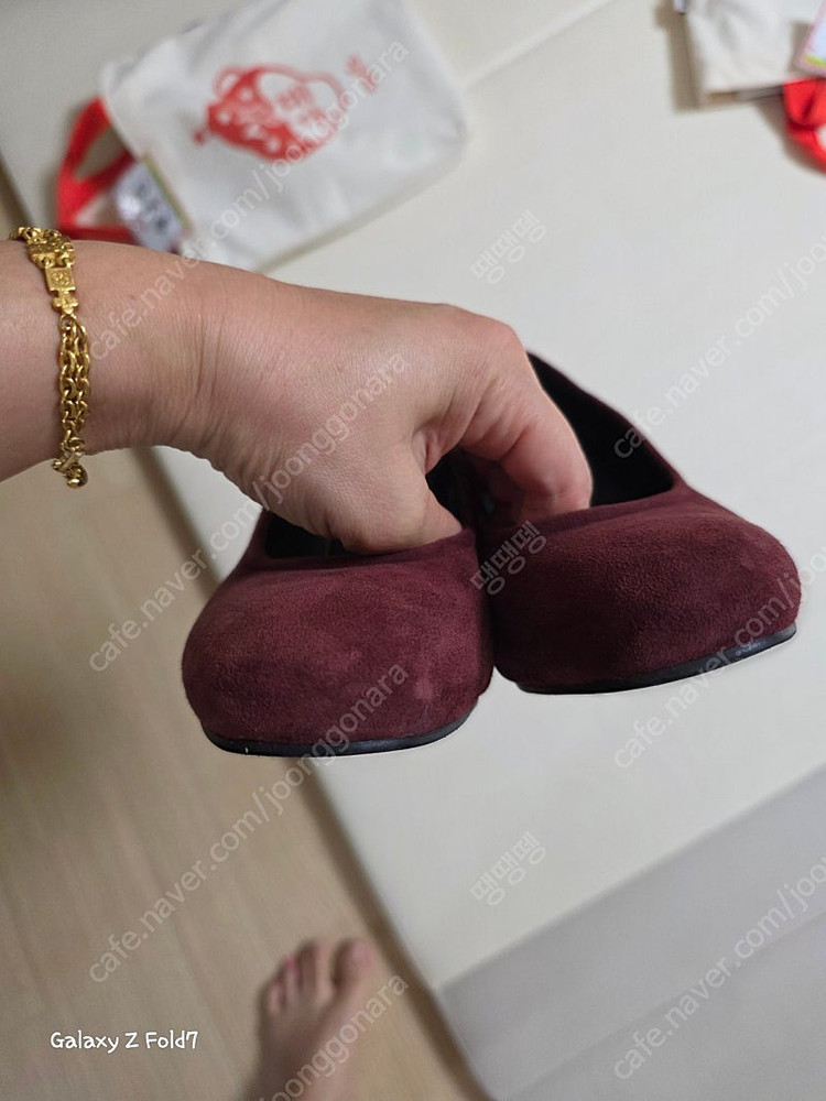 와인색 225 구두--2