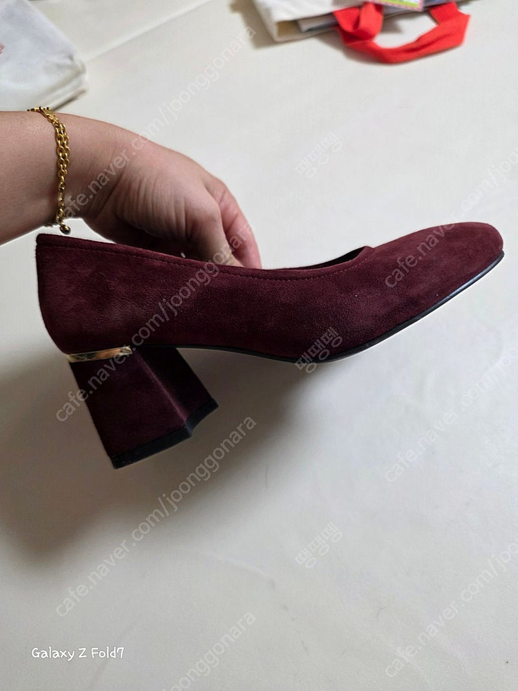 와인색 225 구두--3