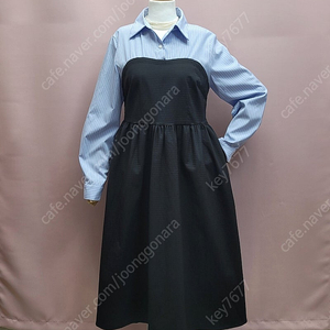 1.(새상품) 고퀄 셔츠 레이어드 뷔스티에 롱원피스