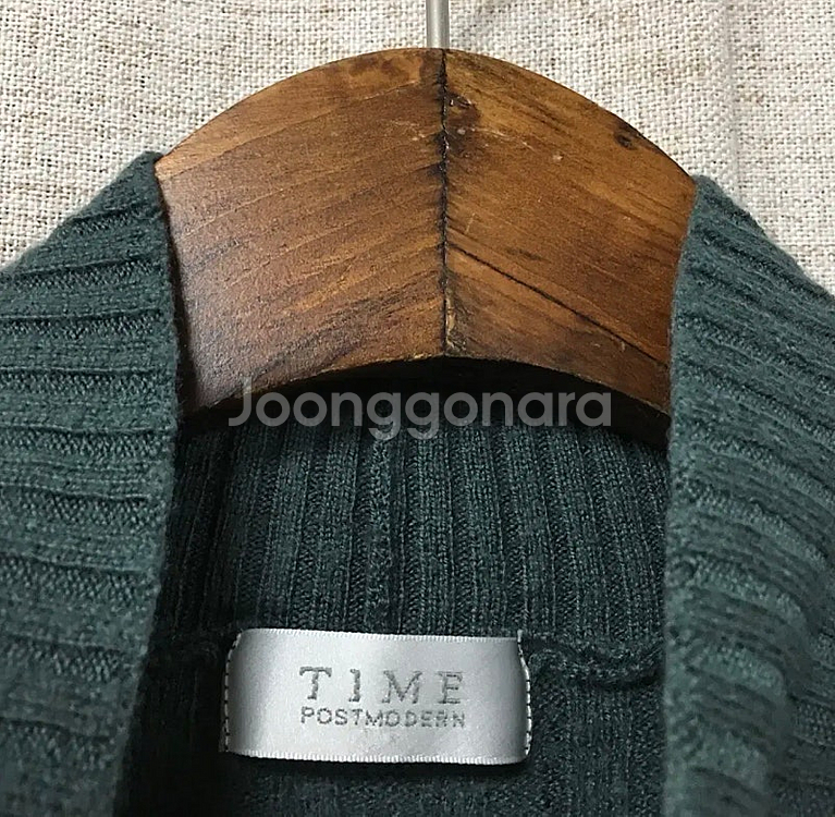 TIME 타임 터틀넥 골지 울 니트 롱 원피스 90--3