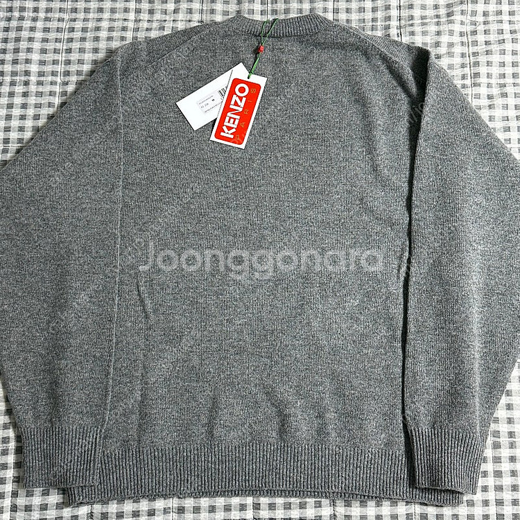 (M) Kenzo 겐조 보케 플라워 울 니트 그레이--2