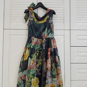 레니본 수국 장미 원피스 블랙(44~마른55)