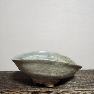 골동품 조선초기 분청사기 인화문 찌글이 접시