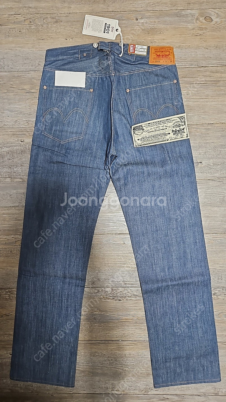 리바이스 LVC 1901 501 한정판 리지드 W32L34 사이즈 팝니다.--1