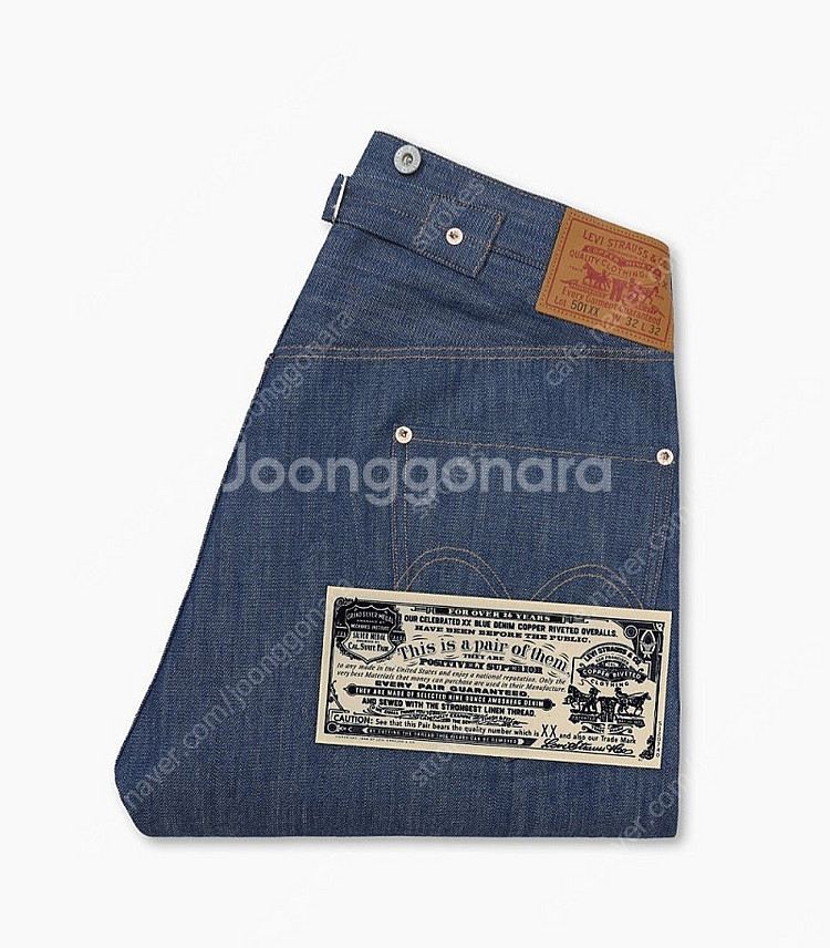 리바이스 LVC 1901 501 한정판 리지드 W32L34 사이즈 팝니다.--7