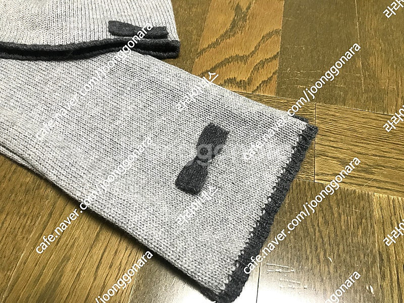 자카디 캐시미어 머플러+ 모자--3