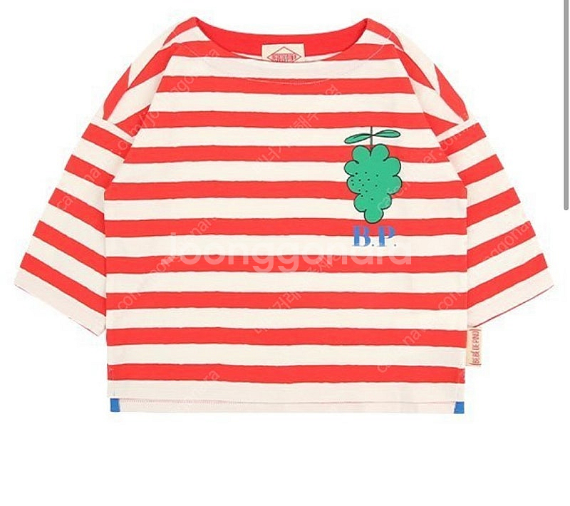 베베드피노 그레이프 스트라이프 슬리브티 + 깅엄배기팬츠 + 래핑차일드 + 비치타올 + 비치백--0