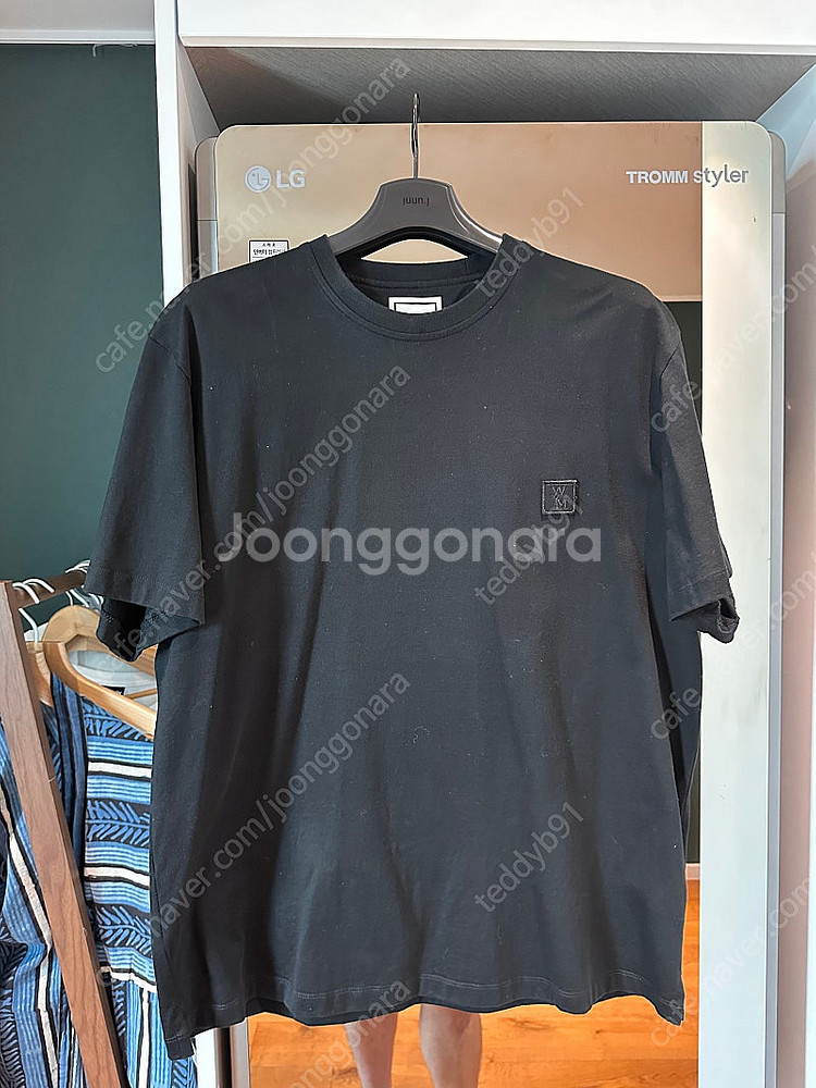 우영미 25SS 자개 백로고 블랙 반팔 50--2