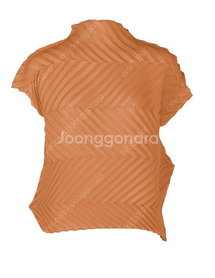 미이세이미야케 풀라츠플리즈 8월 모델 지그재그 아브리콧 칼라 새상품--0