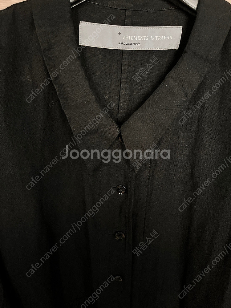 트래블리 에콜 린넨 100% 블랙 원피스. 한섬 마인 ...--2