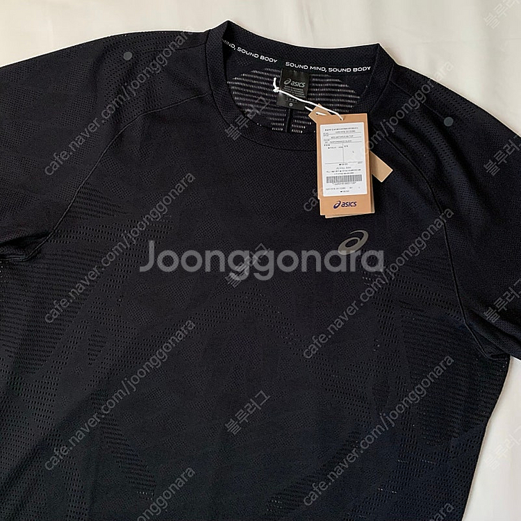 아식스 메타런 반팔 블랙 L 새제품--0