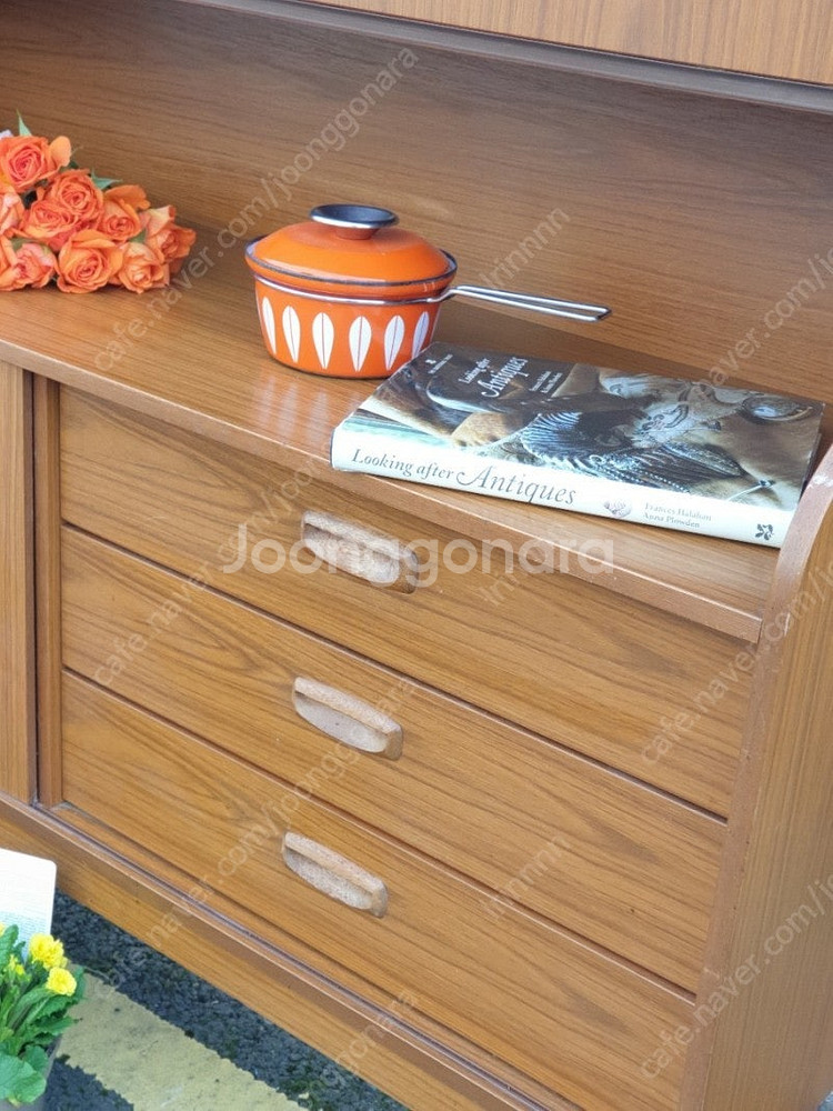 미드센츄리 사이드보드 거실장 장식장 수납장 빈티지가구 서랍장--5